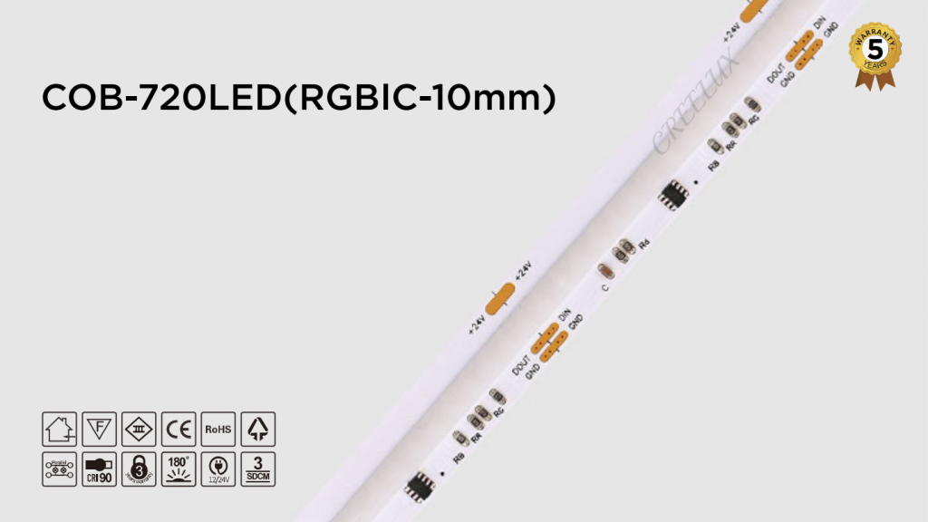 CREELUX- COB LED Strip RGBIC Magic Color 720Leds/M - 5 Years Warranty